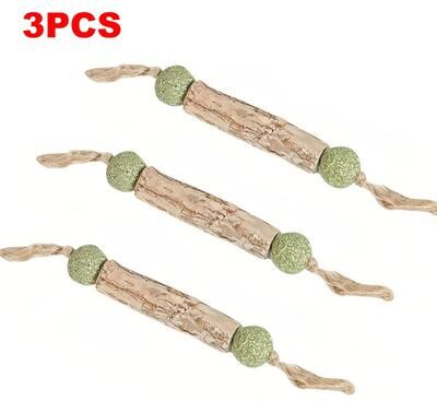 Uplift Picks Natural Silvervine Cat Chew Sticks For Teeth Cleaning And Play 3 Pcs