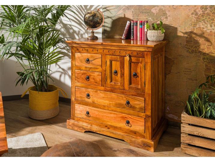 Commode 87x50 Acacia laqué Miel OXFORD #0446