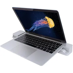 Quinta Macbook Air 13 Dock Model A1932 A2179 96W adapt. 3 USB-C 3 USB-A 1 HDMI Ethernet SD-slot (USB-C, 7 Ports), Dockingstation + USB Hub, Silber