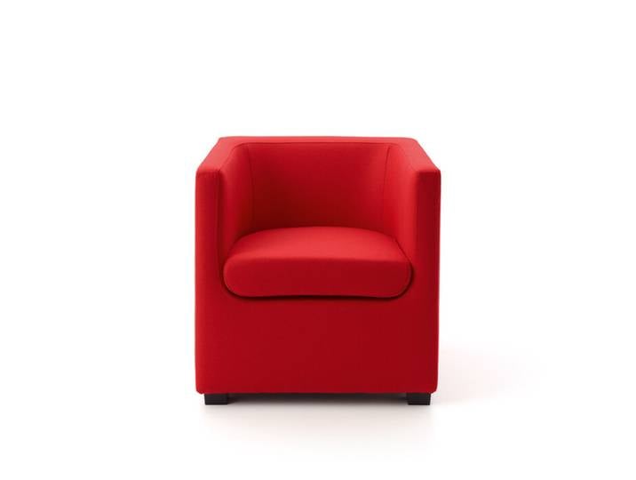 Sessel June rot, Designer Artefakt, 70x70x70 cm