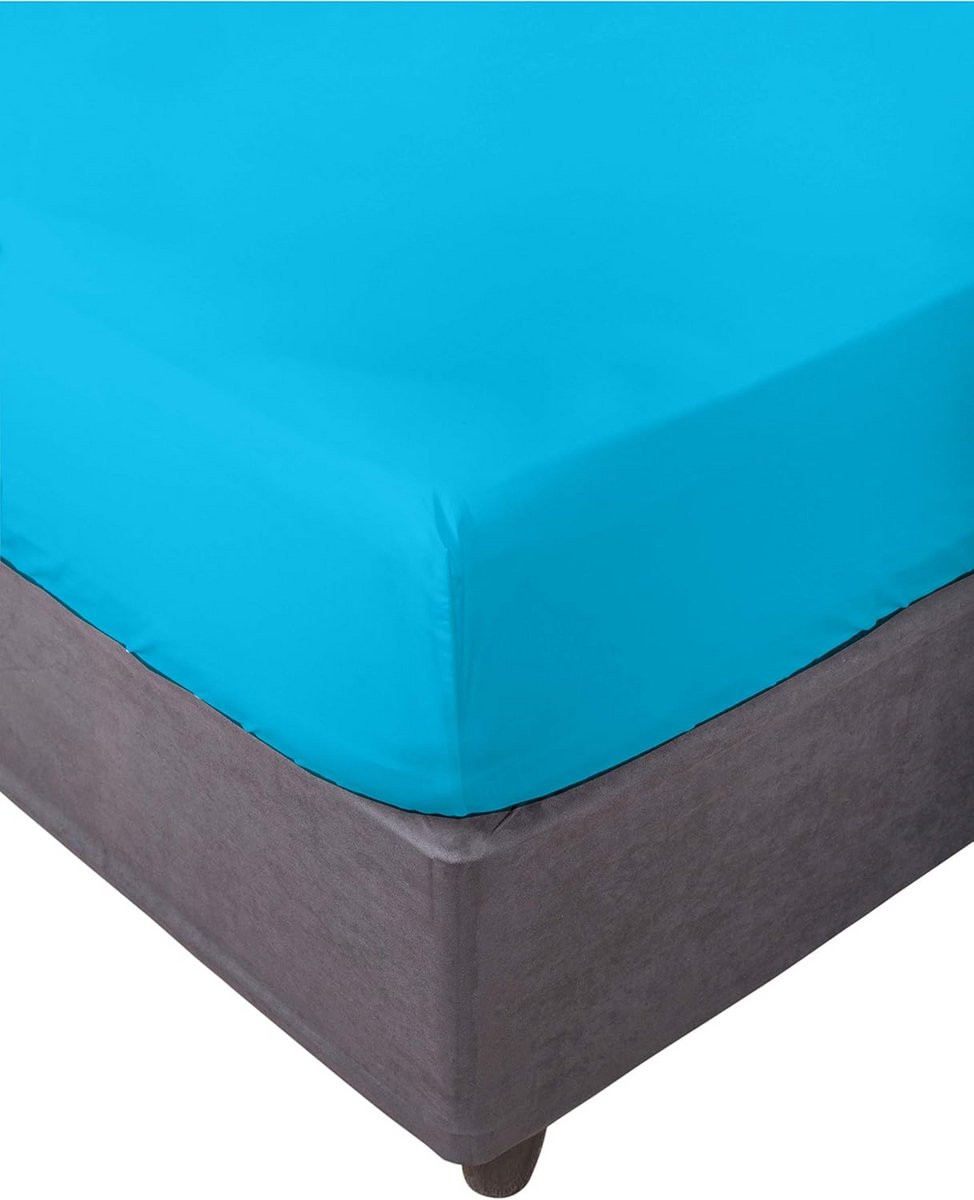 Merkloos Microvezel Hoeslaken Fuchsia 90x200 cm