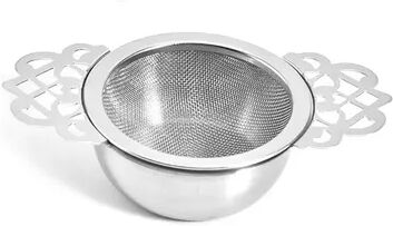 Cozy Casa Charm Double Ear Stainless Steel Tea Infuser With Fine Mesh And Lid silvery