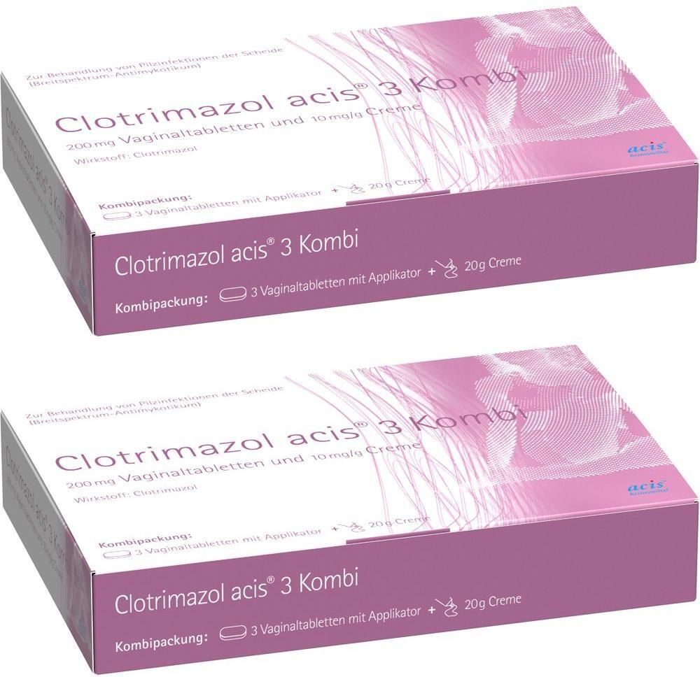 Clotrimazol acis 3 Kombipackung 2x 2x1 St