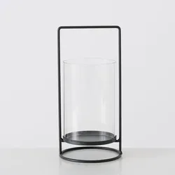 Windlicht Timko schwarz 25cm