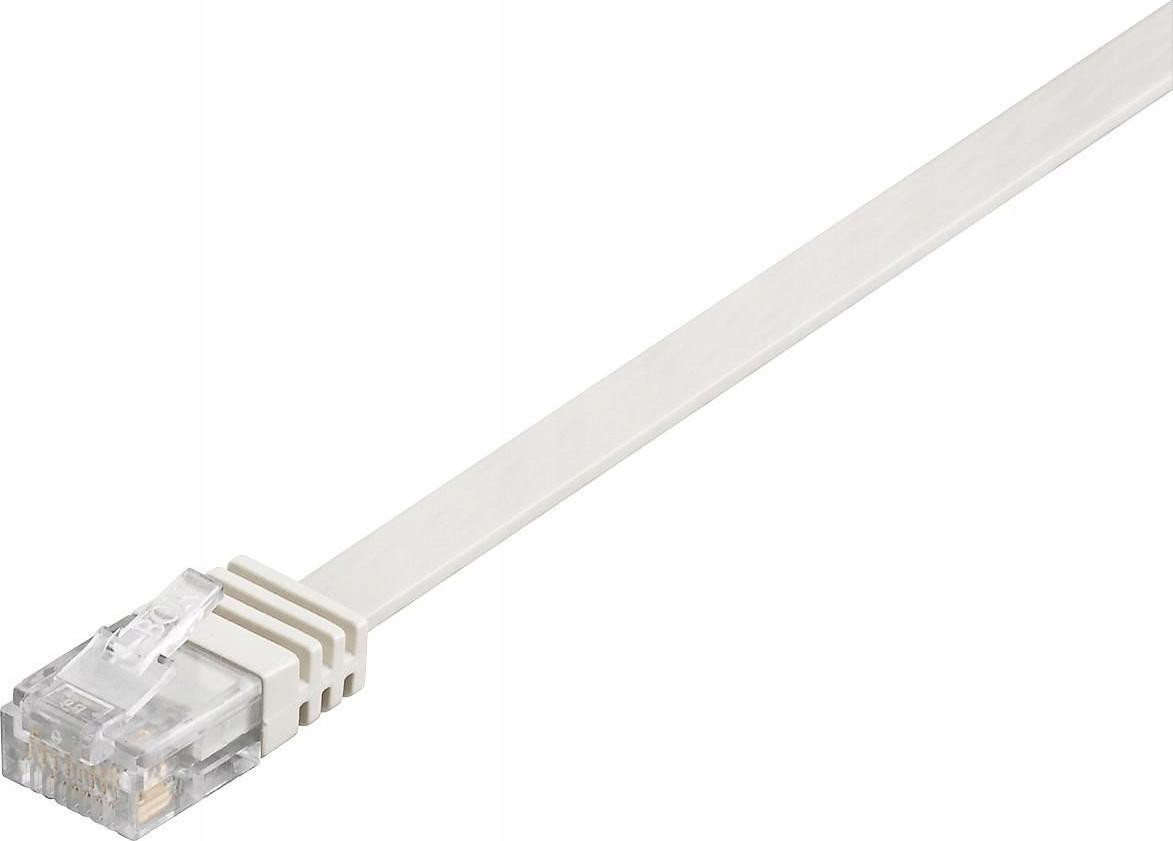 MicroConnect V-UTP60025W-FLAT Cat6 U/UTP Netwerkkabel RJ-45 naar RJ-45, 0,25 meter, Wit