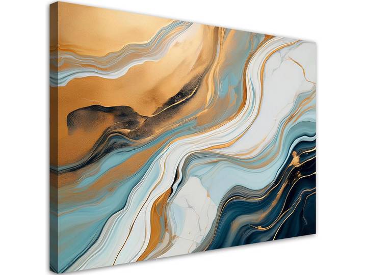 Feeby Leinwandbild Abstrakter Marmorstein-Glamour-Stil 120x80cm, Mehrfarbig, Rechteckig, 120x80 cm, Bilder & Rahmen, Bilder, Leinwandbilder