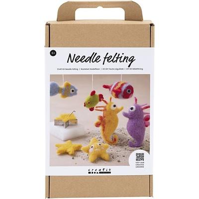Creativ Company DIY Sets Filz & Fleece Kreativ Set Nadelfilzen, Tiere im Wasser, Kreativ Box