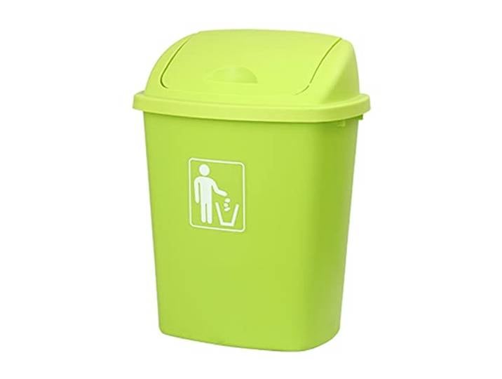 9bbhfJw4R Haushaltsmülleimer Große Schaukelabdeckung for Mülleimer, Schulküche, Kantine(Light green)