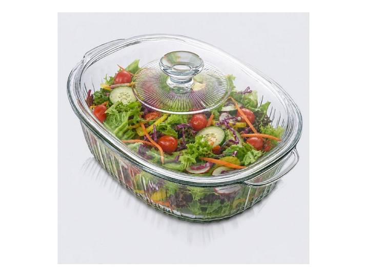 LuxusKollektion Auflaufform Auflaufform Glas mit Deckel 2.8L, Glas