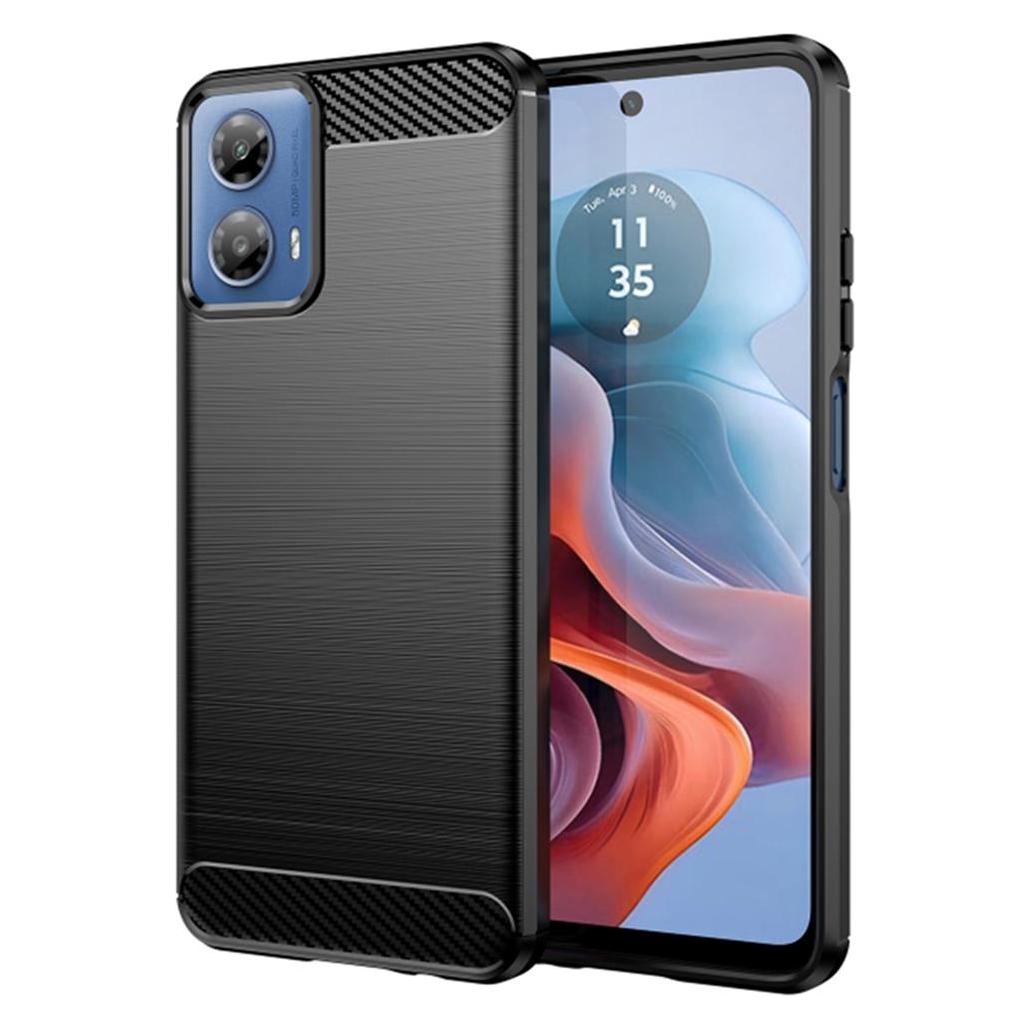 Techsuit - Carbon Silicone - Motorola Moto G34 / Moto G45 - Black (Motorola Moto G34) (56345179)