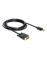 Delock DVI-Kabel 20-poliger DisplayPort M DVI-D M 3 m Flügelschrauben (82592)