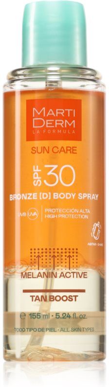 MartiDerm Sun Care Bronze D Body Spray spray corporel qui accélère le bronzage SPF 30 155 ml