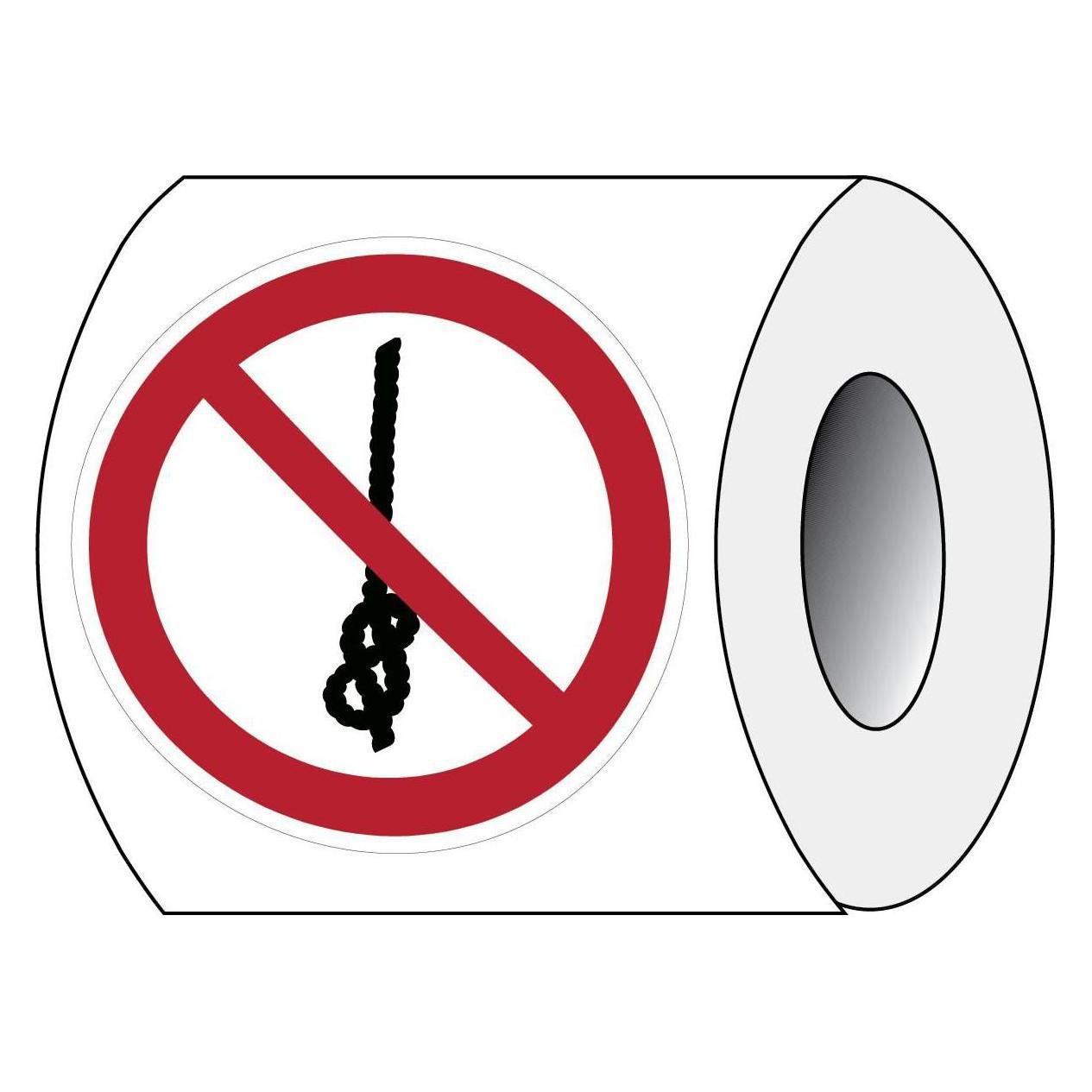 Brady ISO 7010 PIC P030 B-7541 ISO Sicherheitskennzeichnung - Knoten verboten Laminierter Polye (PIC P030-DIA 025-PE-ROLL/1)