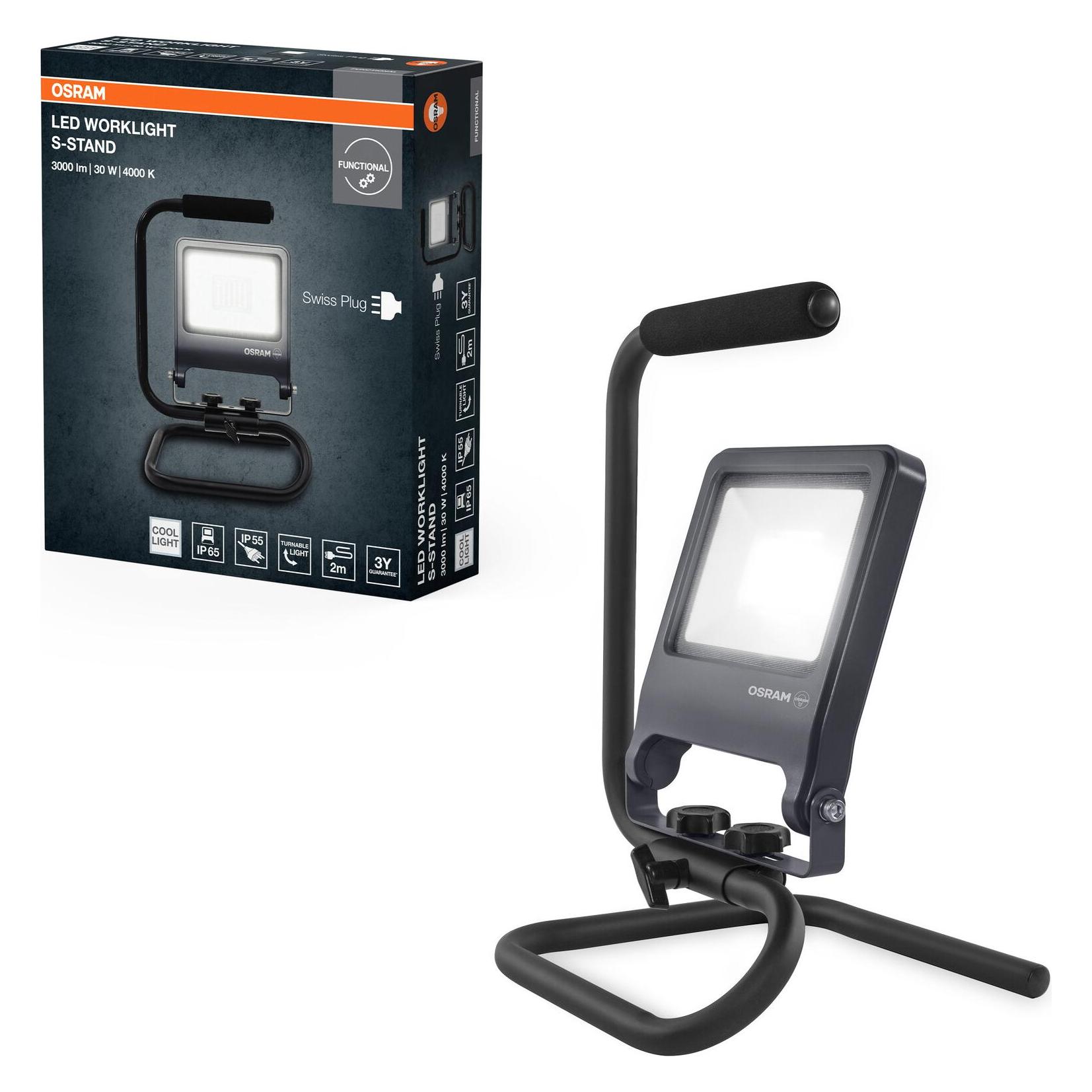 Osram LED Worklight S-Stand Swiss Plug 30W 840 (2700 lm) (61086363)