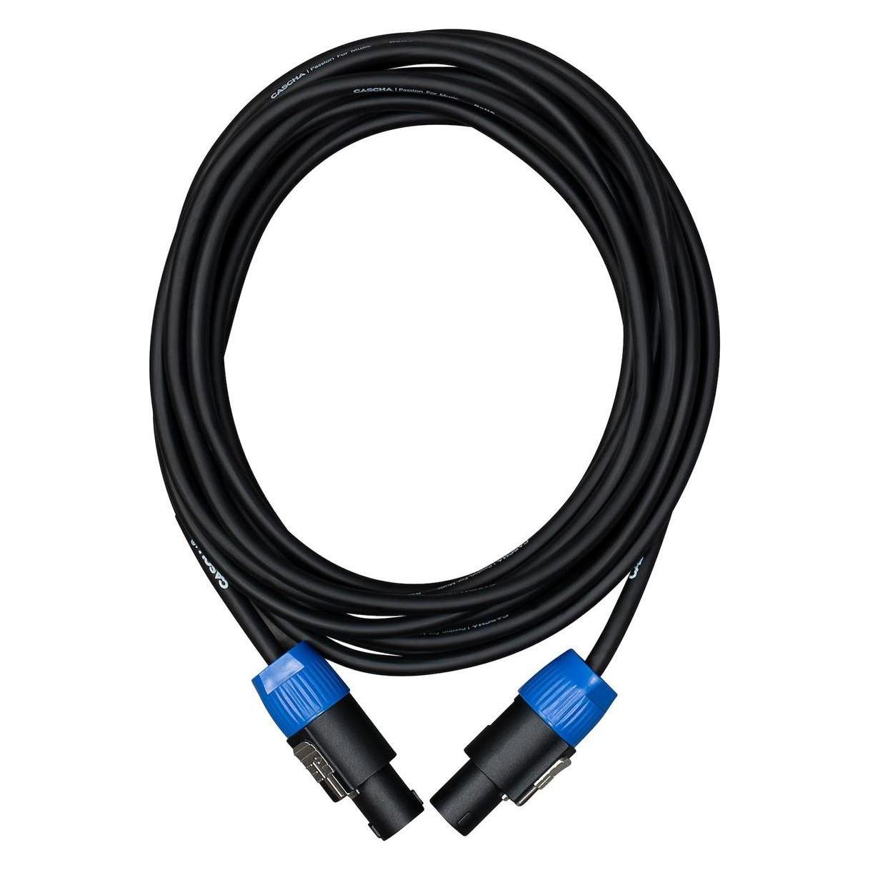 Cascha Advanced Line Lautsprecherkabel - 15 m - Schwarz - Hochwertige Stecker (15 m) (52295488)