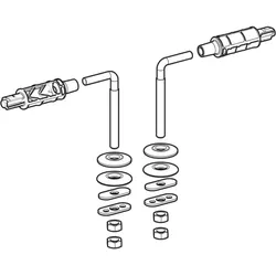 Geberit Set Scharniere f. WC-Sitz Bef. von unten, f. EasyMount