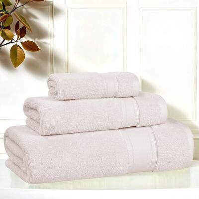 Superior Belmont Zero Twist Cotton Medium Weight Ultra-Soft 3 Piece Towel Set