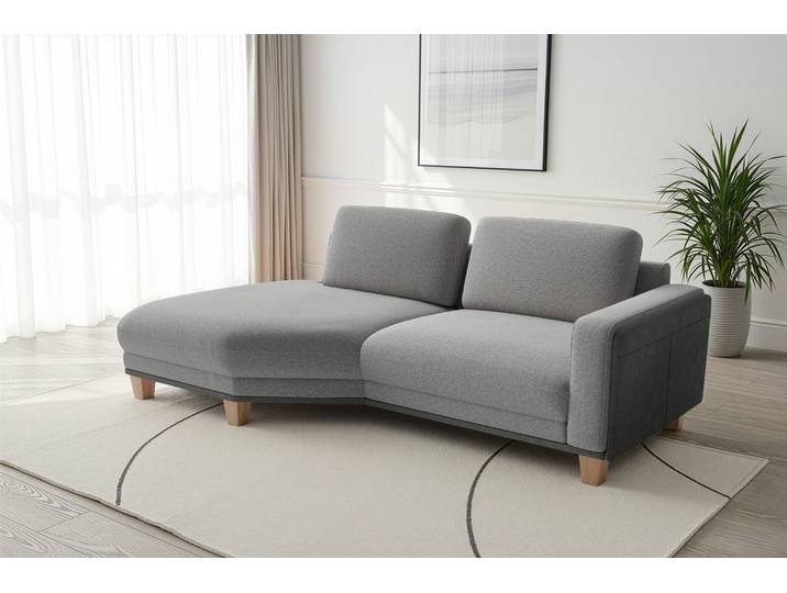 Ecksofa SIT & MORE Concept , grau, B:237cm H:84cm T:126cm, 100% Polyester, Sofas, Ecksofa, Modernes Sofa in drei Fußfarben zur Auswahl