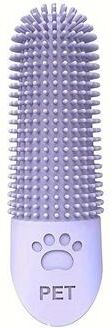 Uplifted Finds Soft Silicone Finger Toothbrush 360 Degree Pet Tooth Cleaning Brush For Dogs And Cats purple