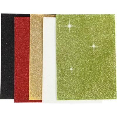 Creativ Company Moosgummi-Blätter, A5, 148x210 mm, Dicke 2 mm, Sortierte Farben, 5 Blatt