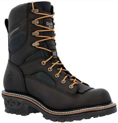 "Georgia Boot 9"" LTX Logger Waterproof - Mens 10.5 Black Boot W"