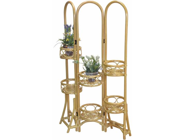 Paravent HOME AFFAIRE, beige, B:90cm H:150cm T:31cm, Stellwände, Paravent, Rattan mit Blumenhalterung