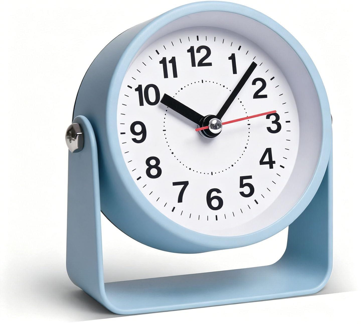 Dripio Retro analoge wekker met snooze-functie en licht, nevelblauw