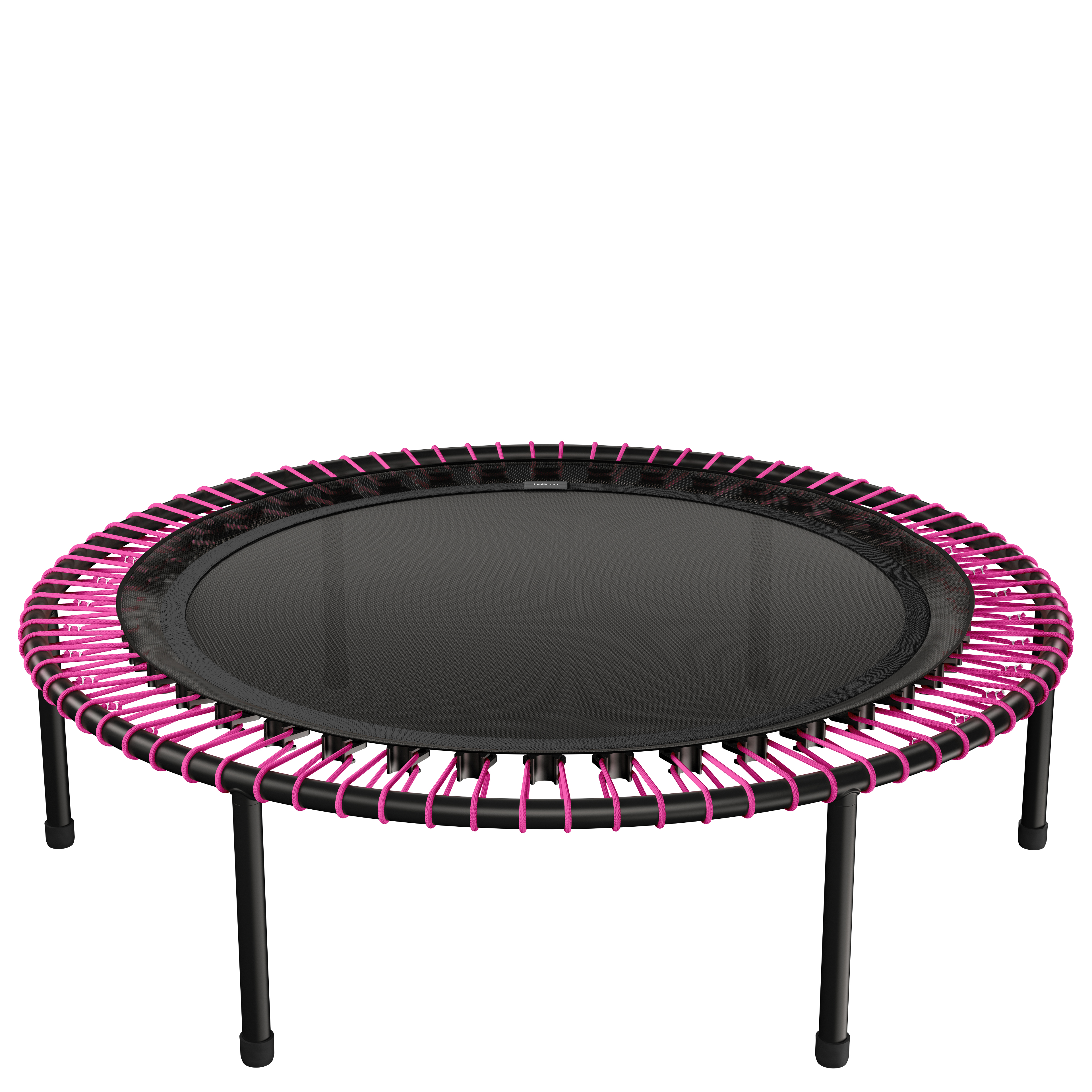 bellicon Fitness Trampolin 125cm (Pink) mit Seilring-Federung bis 90kg (Medium) | Stabile Schraubbeine | Dreiteiliger Rahmen | Germany