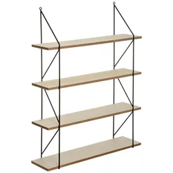 Atmosphera - Wandregal 81,4 x 60 x 16,8 cm, MDF und Metall, Beige