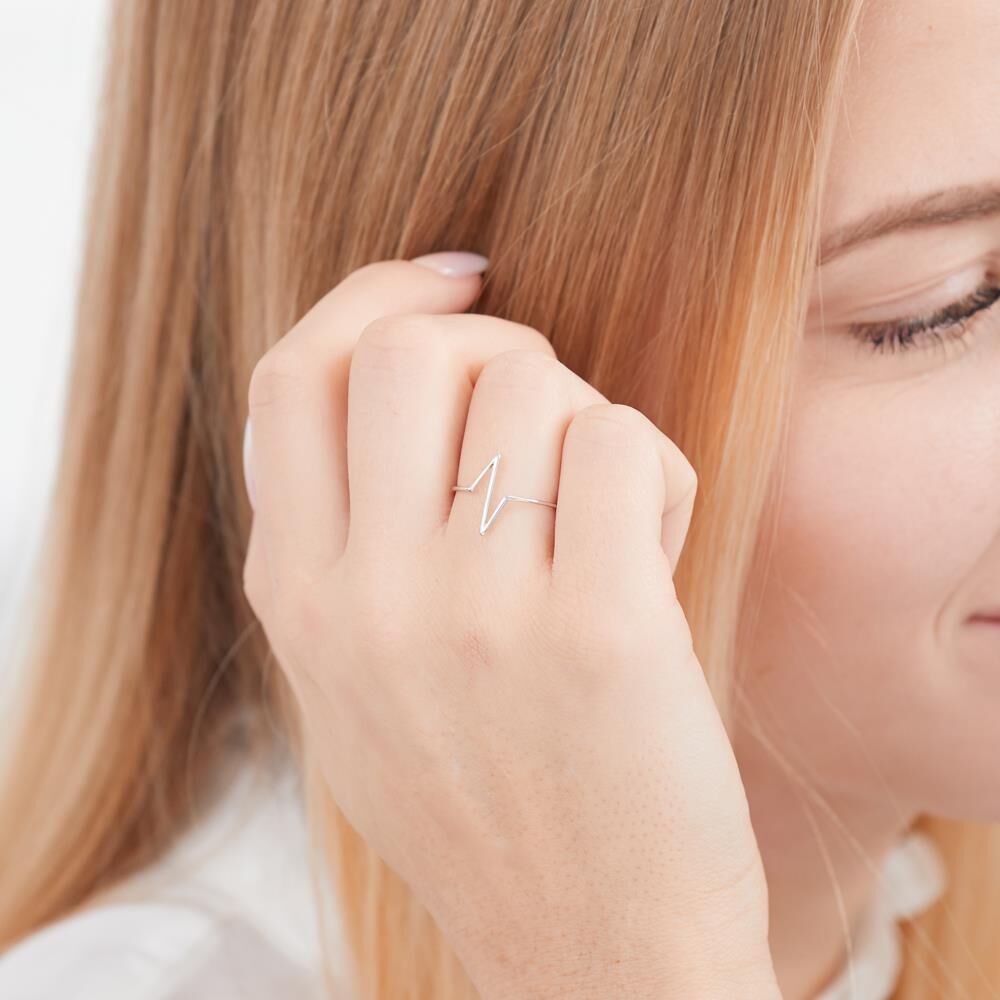 lanii Ring Herzschlag aus 925er Silber