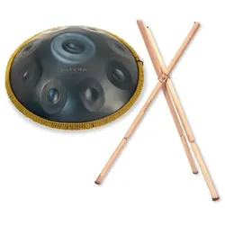 Patera Handpan HPDM-4 D-Amara mit Handpan Ständer (Perkussion), Perkussion, Blau