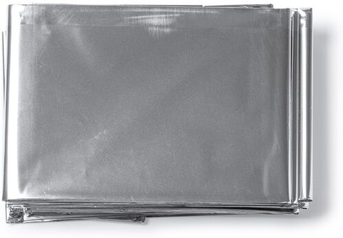 Couverture thermique publicitaire résistante au vent Gante Argent TAILLE UNIQUE ADULTE