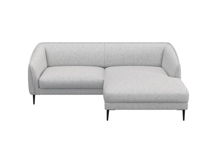 Ecksofa Fady Stoff hellgrau B 220 cm T 148.5 cm