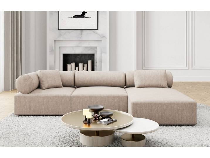 Couch Laguardia L-Form in Stoff