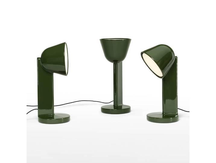 FLOS Designer Tischlampe Céramique Side, dimmbar, grün, für Wohn- / Esszimmer, Keramik, Design