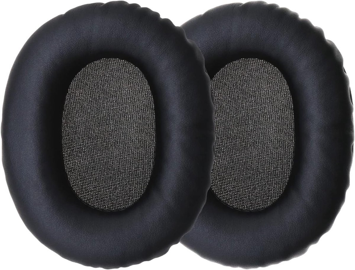 Be In Your Mind vervangingsset zwarte lederen foam oorkussens compatibel met Philips SHB7250