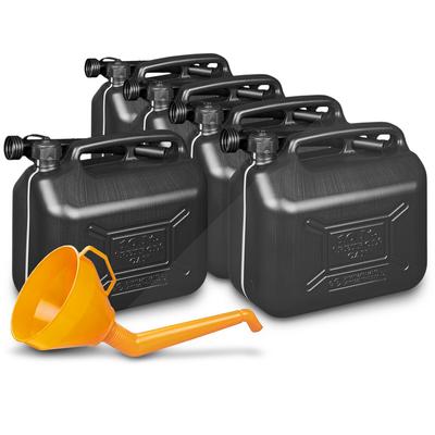 Proplus 5x Benzinkanister 10L Kunststoff UN-geprüft + Trichter [Hersteller-Nr. 40371991]