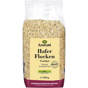 Alnatura Haferflocken Feinblatt demeter, BIO, aus dem vollen Haferkorn, 1000 g (1 kg)