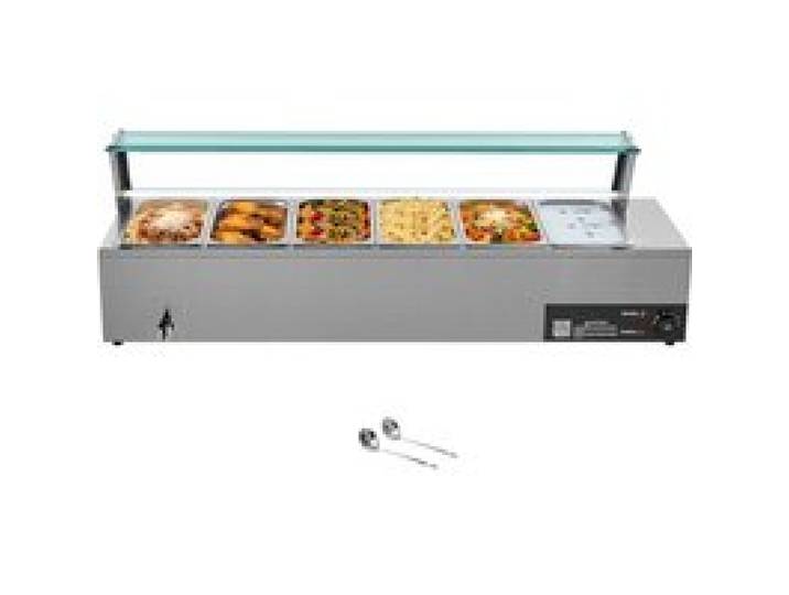 Chauffe-plat - DUOKU - M-2316 - 1500 W - Acier inoxydable - 6 bacs 1/3