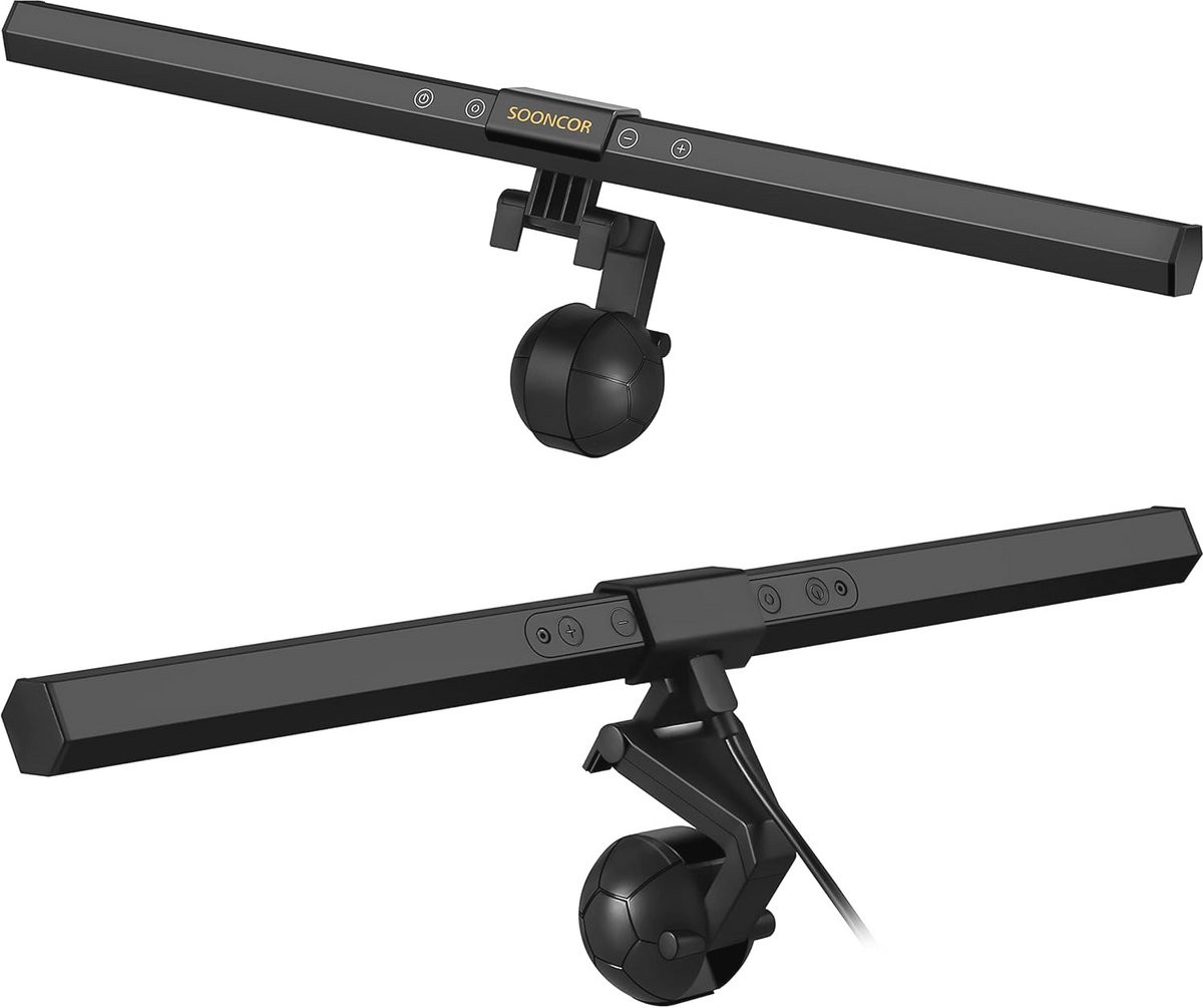 Verstelbare LED Monitorlamp met USB-aansluiting, 3 Kleurtemperaturen en Instelbare Helderheid voor Oogverzorging