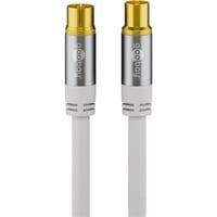 Antennenkabel (135dB typ), Koax-Buchse > Koax-Stecker weiß, 10 Meter