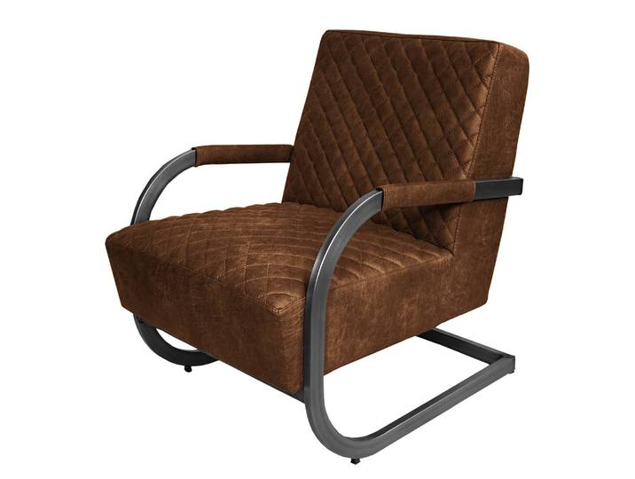Sessel Cisco Braun/Braun Webstoff 87 x 80 x 61cm
