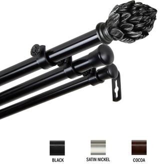InStyleDesign Kindle Triple Curtain Rod 13/16 inch dia.