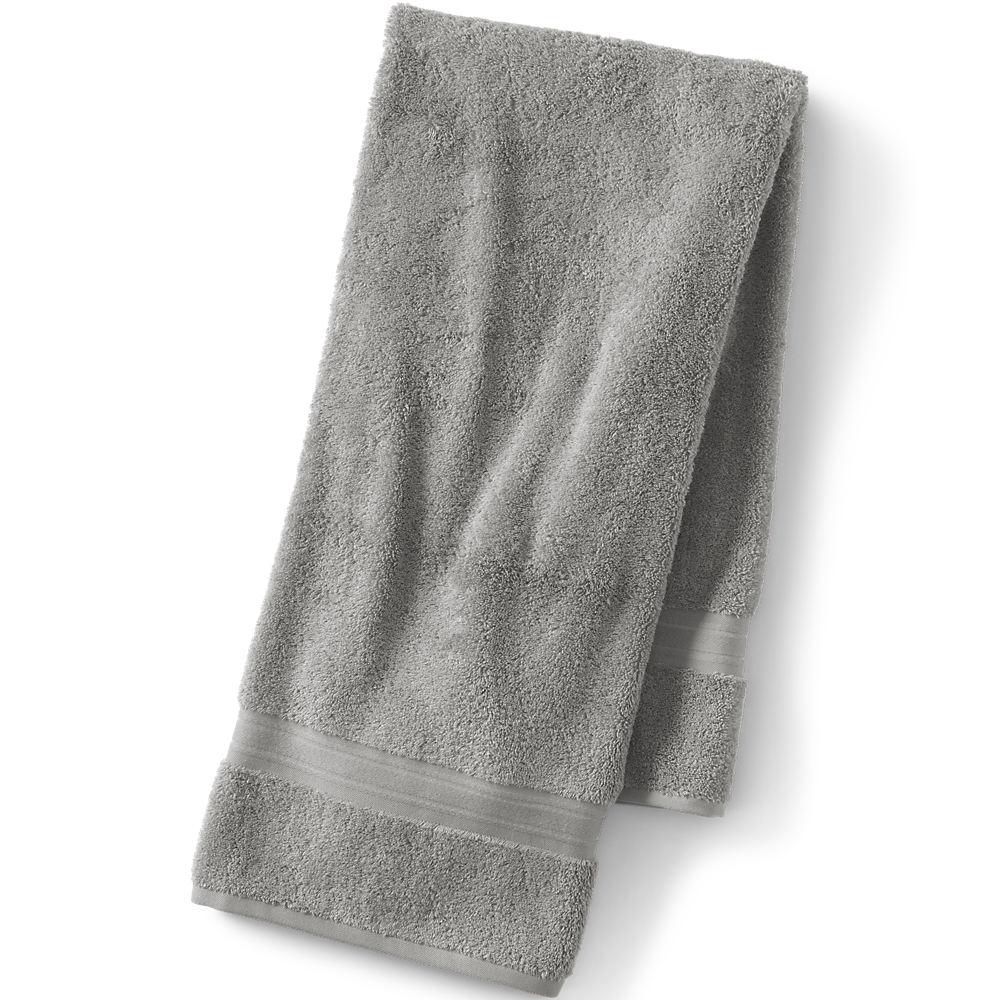 Supima Badelaken, Herren, size: regular, Grau, Baumwolle, by Lands' End