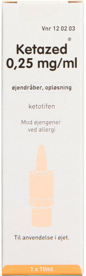 Horus Ketazed 0,25 mg/ml (Håndkøb, apoteksforbeholdt) 10 ml Øjendråber, opløsning