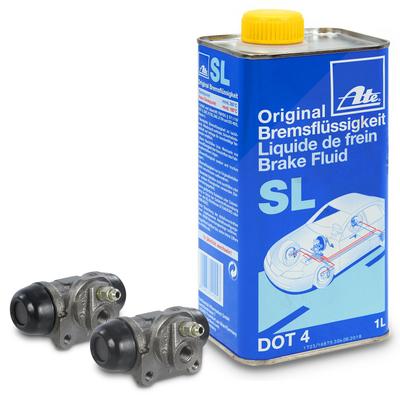Bestprice 2x Radbremszylinder hinten + ATE Bremsflüssigkeit [Hersteller-Nr. 31481720] für Fiat, Lancia, Ford