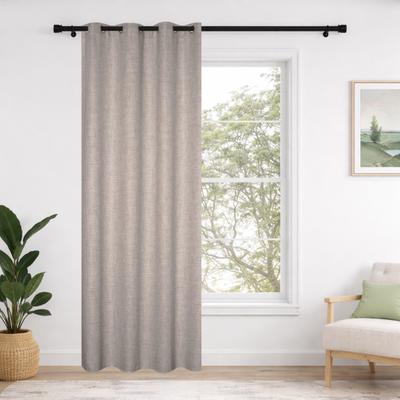 Gardine HOME WOHNIDEEN "LINORA, 1 Stück, Ösen, blickdicht, Leinenstruktur", beige (taupe), B:140cm H:175cm, Polyester, Gardinen, Gardine, DEKO, LEINENSTRUKTUR, UNI, ÖSEN