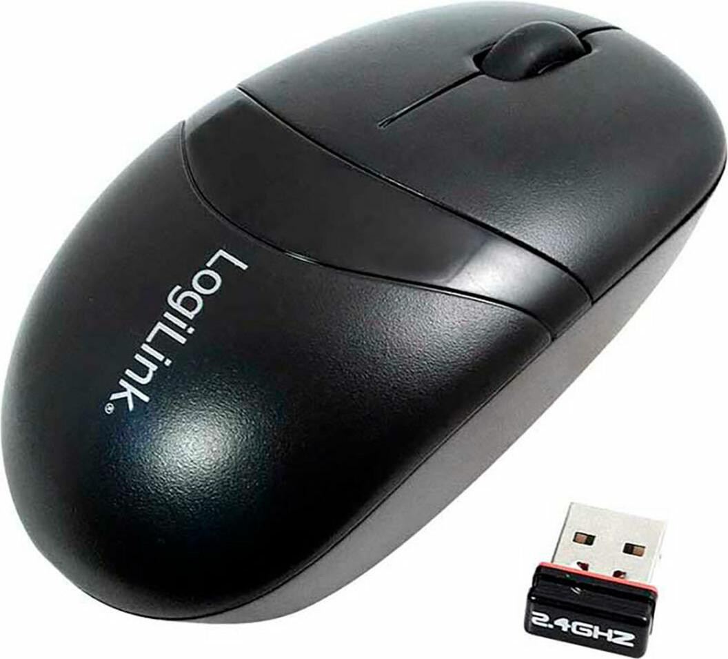 LogiLink Draadloze Optische Muis, 2.4 GHz, 3 Knoppen, Zwart
