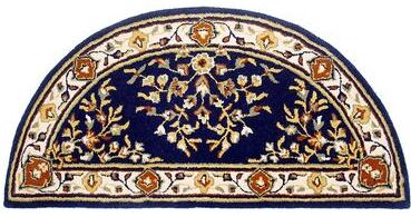 "Achla Designs Oriental Half Round Hearth Rug, 56 Inch Long - 3'6"""