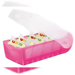 HAN 998-663 Karteibox CROCO - A8 quer, für 500 Karten,  pink-transluzent